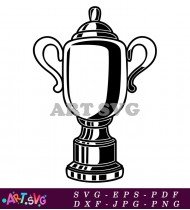 Trophy With Star And Ribbons Award Icon SVG 2