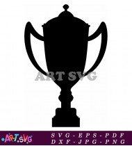 Trophy With Ribbons And Star On Top SVG 2