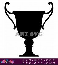 Trophy With Ribbon And Star Award Icon SVG 2