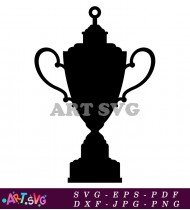 Trophy Cup With Star Award And Ribbons SVG 2