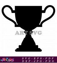 Black Silhouette Award Trophy Cup SVG