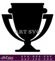 Black Silhouette Champion Trophy Award SVG