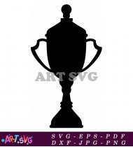 Black Silhouette Trophy Cup Award Icon SVG