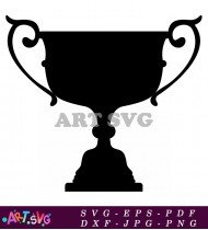 Award Ceremony Trophy Silhouette Image In Black SVG