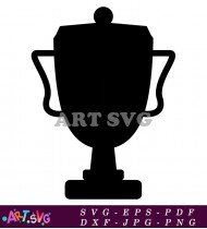 Winner Trophy Silhouette Vector Design Download SVG