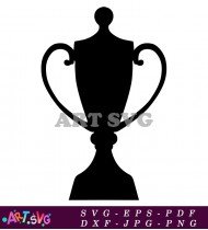 Black Trophy Silhouette Vector Design Icon SVG