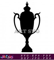 Classic Trophy Silhouette Isolated On White Background SVG 4