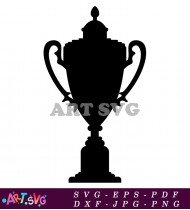 Classic Trophy Silhouette Isolated On White Background SVG 10