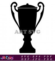 Classic Trophy Silhouette Isolated On White Background SVG 14