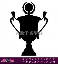 Classic Trophy Silhouette Isolated On White Background SVG 15