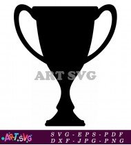 Classic Trophy Silhouette Design Template Free Vector SVG 1