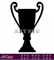 Black Trophy Silhouette On A White SVG 1