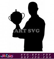 Trophy Silhouette On A White Background SVG 1