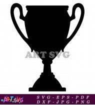 Black And White Trophy Award Silhouette SVG