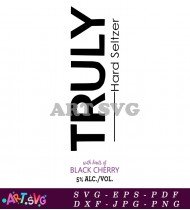 Truly Hard Seltzer Black Cherry Can Design SVG