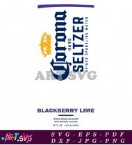 Corona Hard Seltzer Blackberry Lime Design SVG