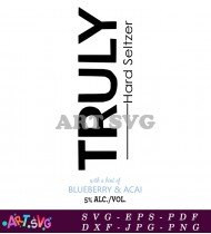 Truly Hard Seltzer Blueberry Acai Can SVG