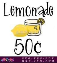 Lemonade Stand Design With Glass Of Lemonade SVG