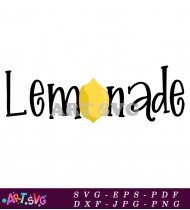 Lemonade Stand Sign With Glass And Lemon SVG 1