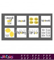 Printable Lemonade Stand Sign Template With Lemons SVG