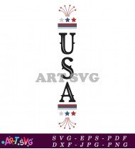 USA Patriotic Fourth Of July Party Decor Banner SVG