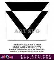 Black and White Triangle Pattern Geometric Design SVG 8