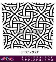 Classic Abstract Black And White Ornamental Pattern SVG