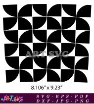 Simple Geometric Black And White Pattern Design SVG