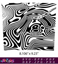 Abstract Wavy Lines Black And White Vector Pattern SVG