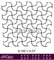 Black And White Seamless Interlacing Line Pattern SVG