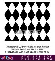 Checkerboard Design In Black And White SVG 4