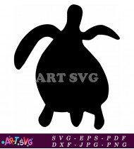 Black Sea Turtle Silhouette Animal SVG