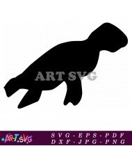 Silhouette Of Sea Turtle Vector Art SVG