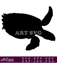 Sea Turtle Animal Silhouette Design SVG