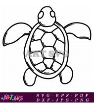 Turtle With Shell Pattern Vector Art SVG