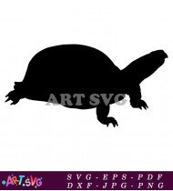 Silhouette Of Sea Turtle Isolated SVG