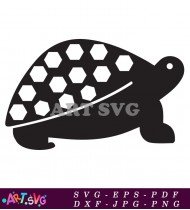 Simple Silhouette Turtle Clip Art Illustration SVG