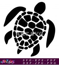 Cartoon Turtle Clip Art Design Simple Graphic SVG