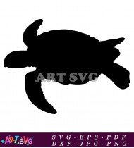 Turtle Silhouette Vector Illustration For Logo SVG