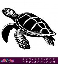 Turtle Silhouette Vector Illustration Clipart SVG