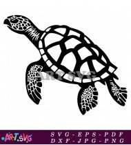 Silhouette Of Sea Turtle For Design SVG