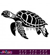 Sea Turtle Silhouette Clipart Free Download SVG