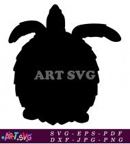 Sea Turtle Silhouette Vector Free Download SVG