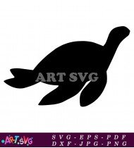 Sea Turtle Silhouette Drawing Free Vector SVG