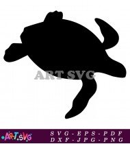 Sea Turtle Silhouette Clipart For Coloring Pages SVG