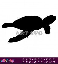 Silhouette Turtle with a Side View SVG