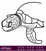 Outline Drawing of a Sea Turtle SVG