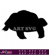 Simple Silhouette of a Turtle SVG 2