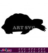 Simple Silhouette of a Turtle SVG 5