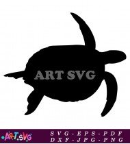 Sea Turtle Animal Clipart Silhouette Vector SVG 1